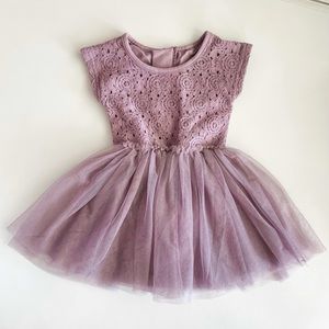 Taylor Joelle Purple Lace Tutu Dress